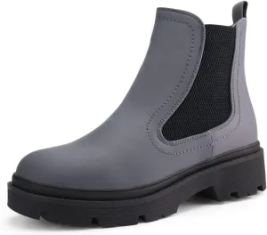 JABASIC Women Chelsea Boots Low Heel Elastic Ankle Boots (10,Army Green)