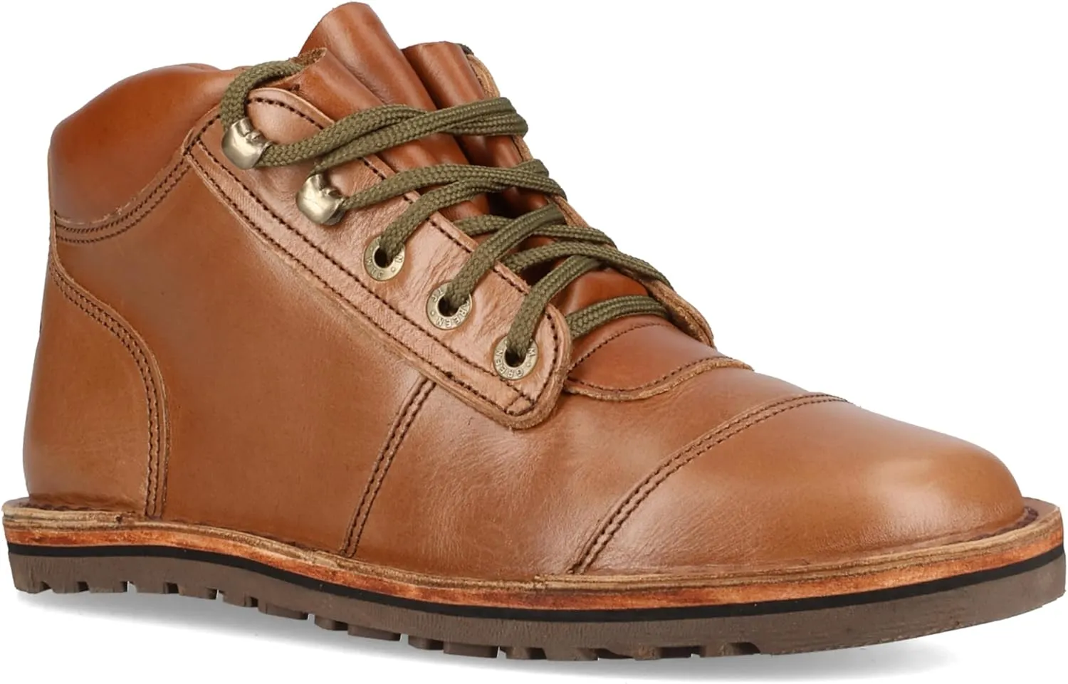 JIM GREEN Men's Barefoot African Ranger Boots Lace-Up Water Resistant Full Grain Leather Work or Hiking Boot