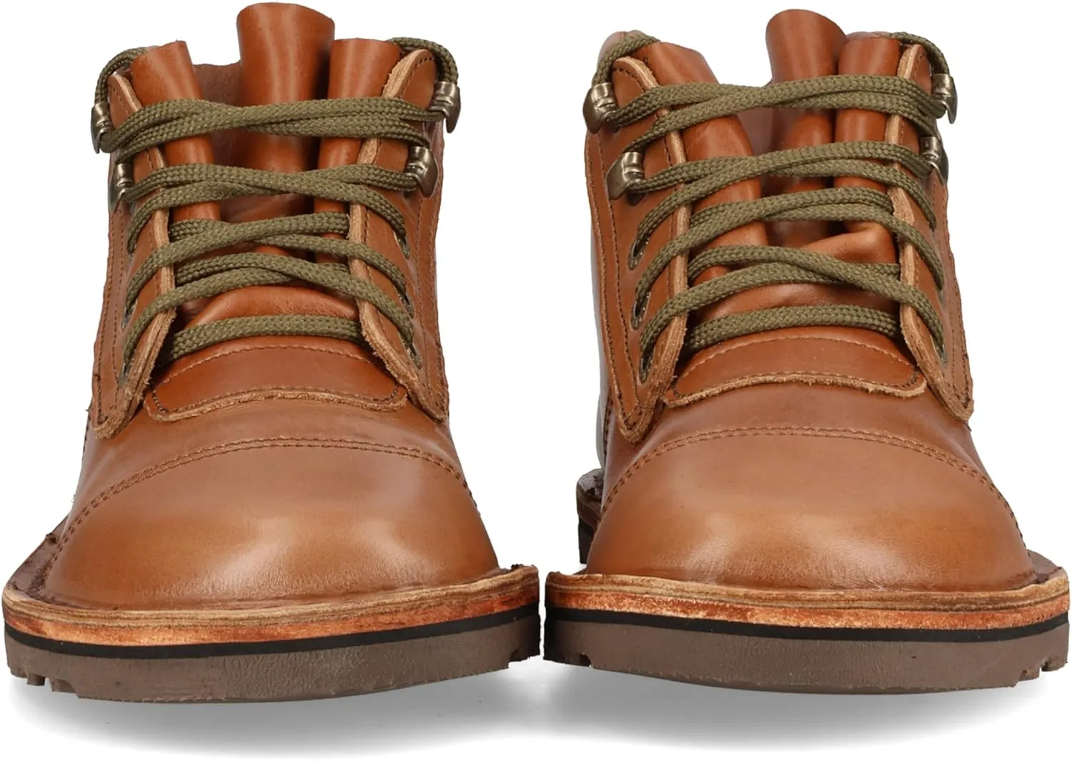 JIM GREEN Men's Barefoot African Ranger Boots Lace-Up Water Resistant Full Grain Leather Work or Hiking Boot