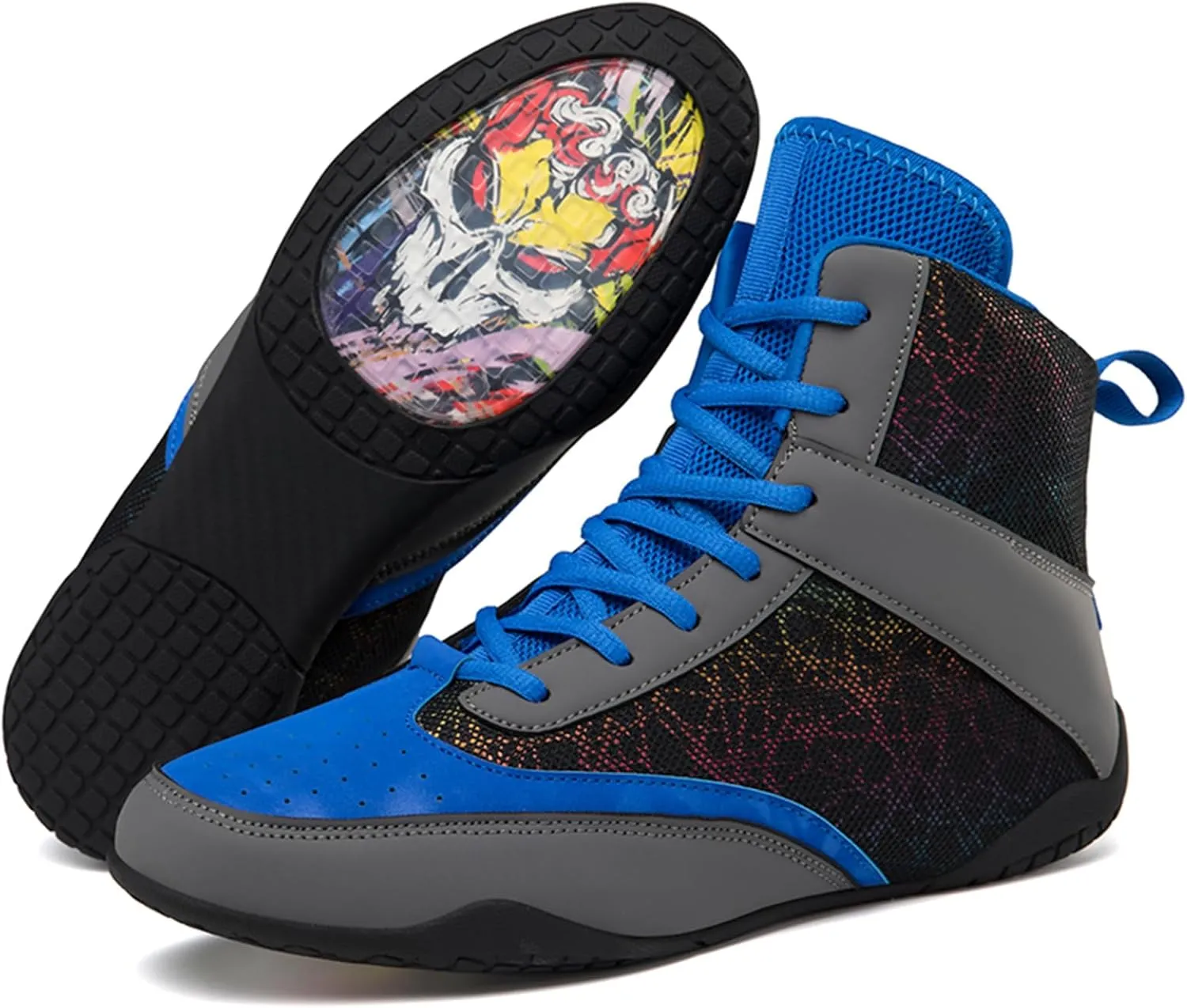 JiuQing Wrestling Shoes Men Indoor Training Boots Barefoot Breathable Teens Fashion Boxing Weightlifting Fitness Sport Boots