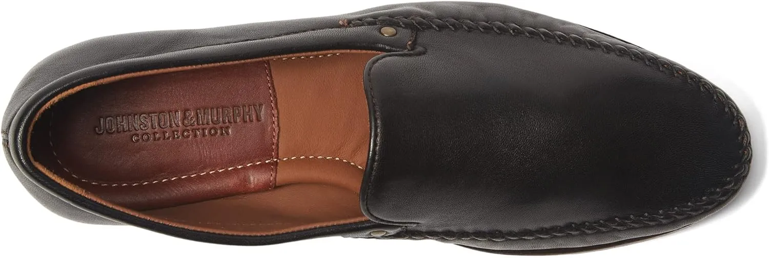 Johnston & Murphy Collection® Baldwin Whipstitch Venetian Fancy Shoes for Men – Leather Construction