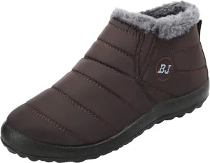 JOINFREE Winter Snow Boots for Women Men Anti-Skid House Shoes Ankle Boots Indoor Outdoor