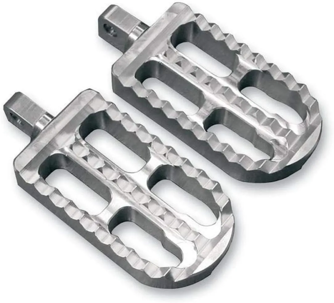 Joker Machine Silver Long Adjustable Serrated Footpegs 08-56-2