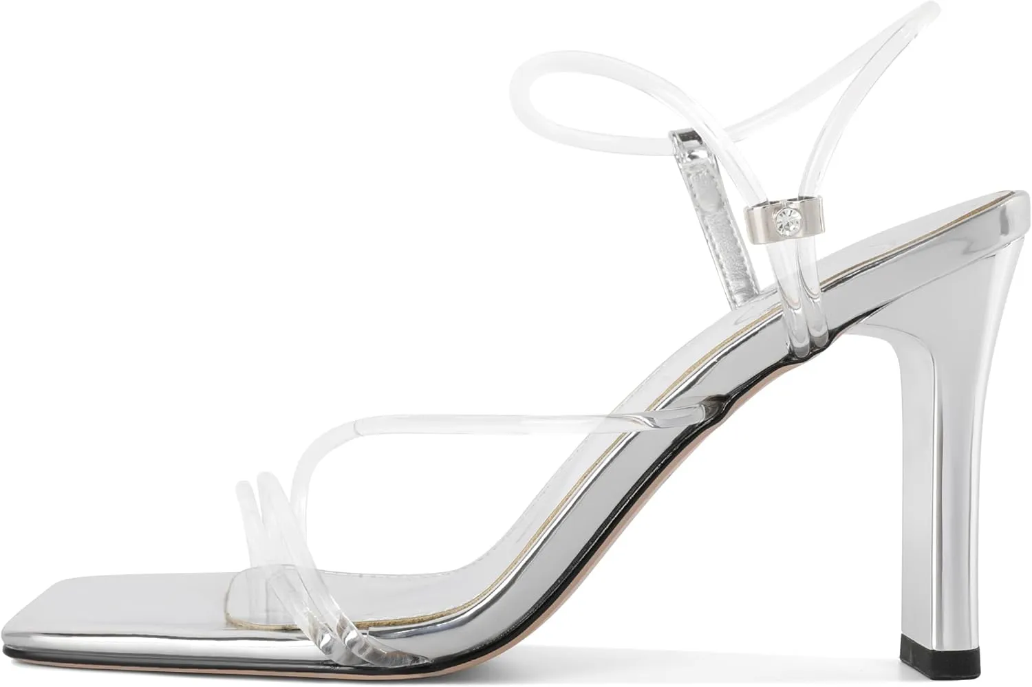 Joseywade Chunky Heels For Women Strappy High Heel 3.5" Sandals Adjustable Ankle Strap Open Toe Shoes