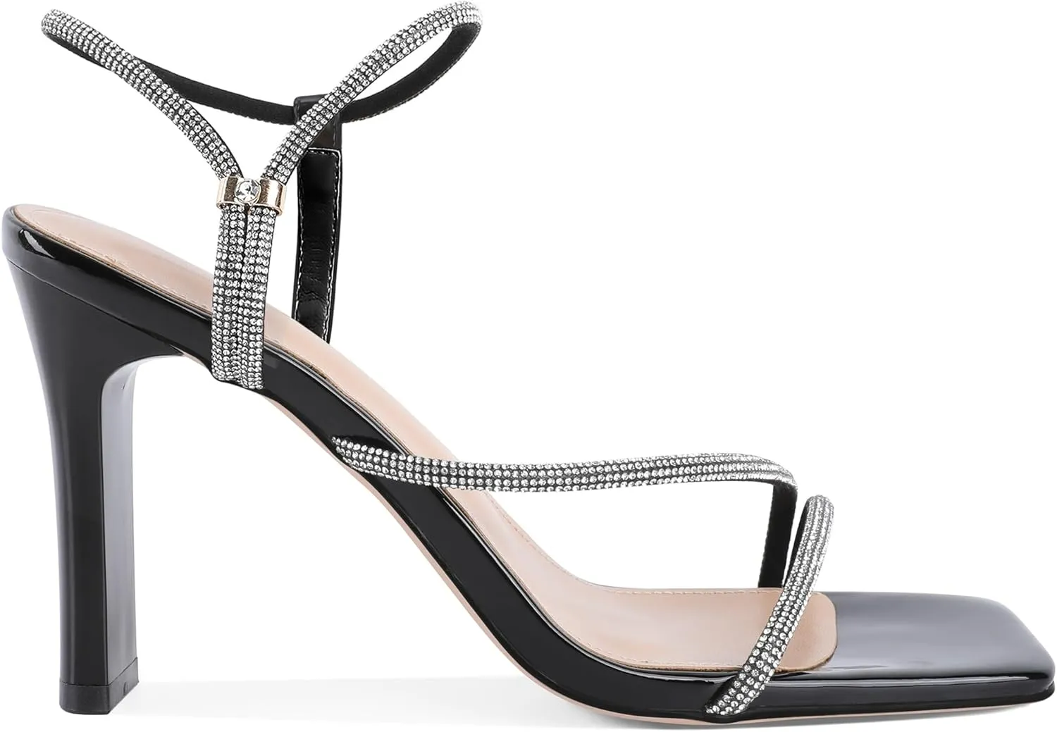 Joseywade Chunky Heels For Women Strappy High Heel 3.5" Sandals Adjustable Ankle Strap Open Toe Shoes