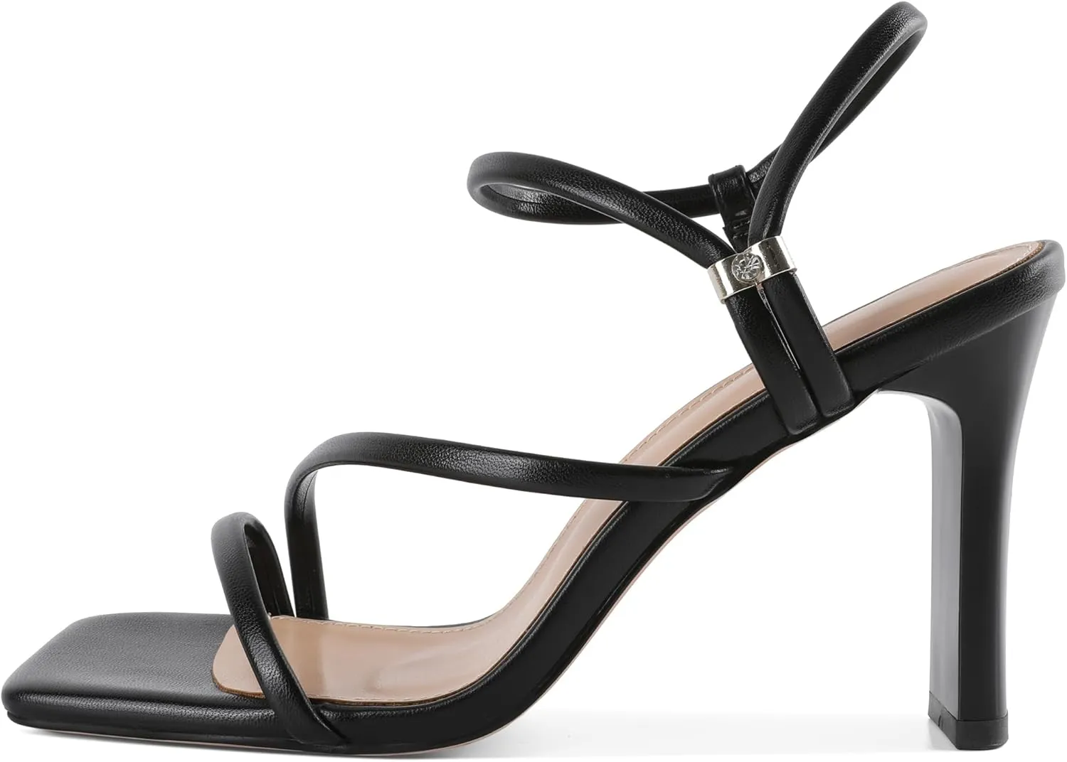 Joseywade Chunky Heels For Women Strappy High Heel 3.5" Sandals Adjustable Ankle Strap Open Toe Shoes