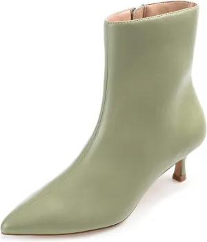 Journee Collection Womens Arely Faux Leather Pointed Toe Ankle Boots