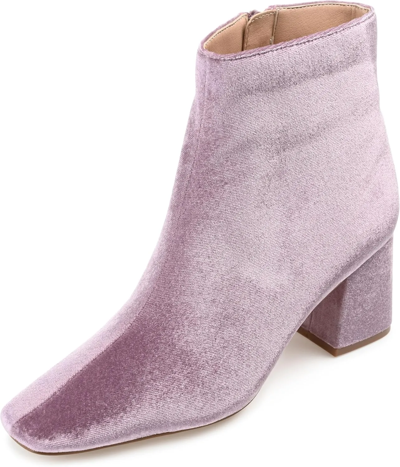 Journee Collection Womens Hazara Velvet Cushioned Footbed Ankle Boots