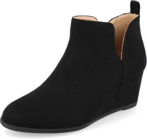Journee Collection Womens Mylee Pull On Wedge Booties - 8.5 - Black