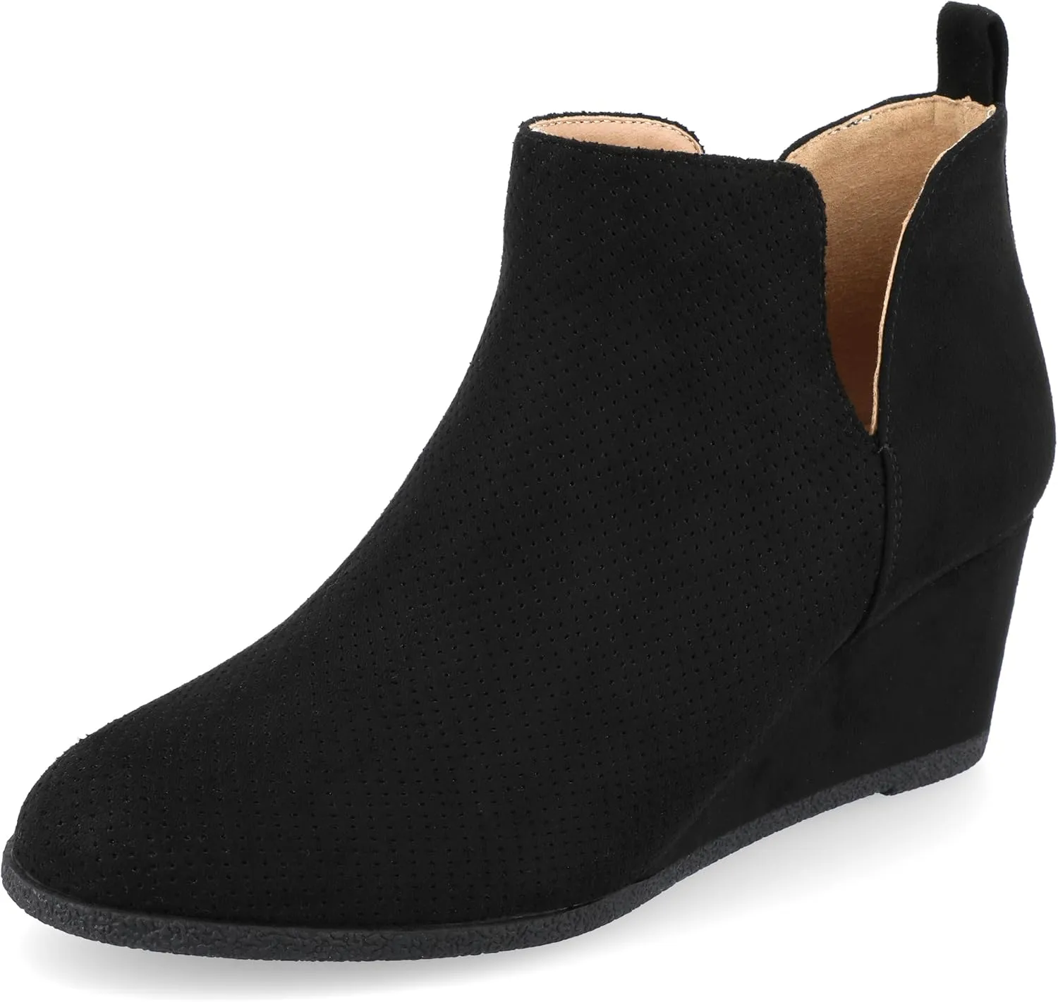Journee Collection Womens Mylee Pull On Wedge Booties - 8.5 - Black
