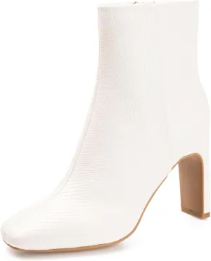 Journee Women's Comfort Foam Sarla Booties White, 8.5