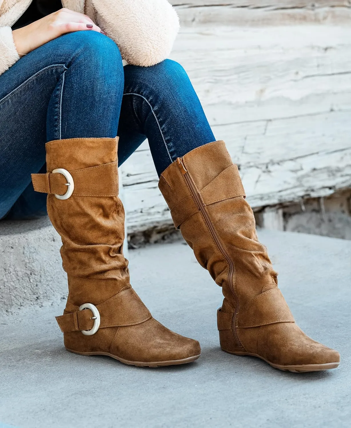 Journee Women's Extra Wide Calf Jester-01 Boots