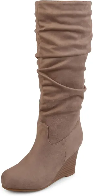 Journee Womens Haze Wedge Knee High Boots