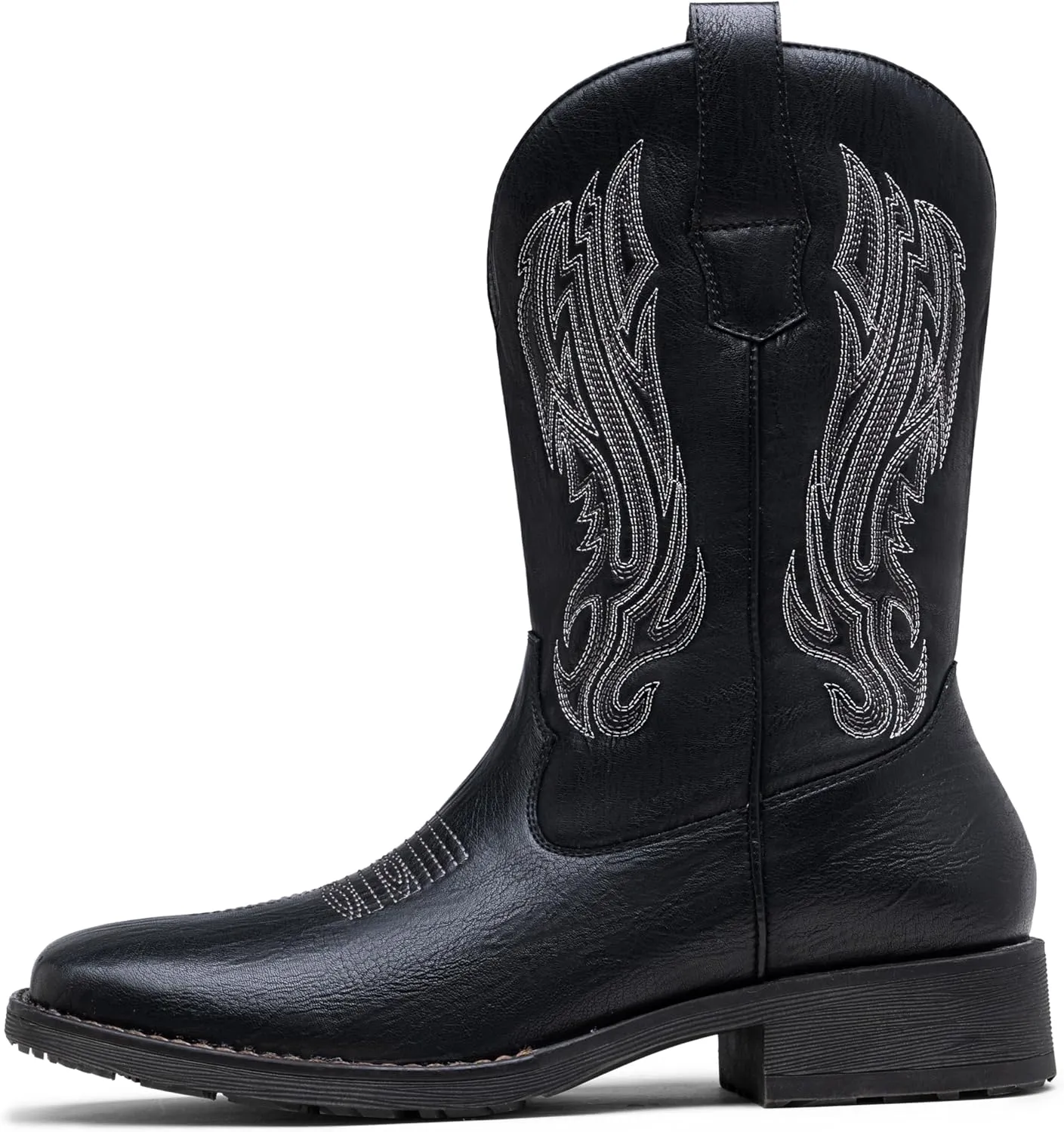 Jousen Cowboy Boots for Men Embroidery Men's Western Boots Retro Square Toe Mens Boots Botas Vaqueras Para Hombre