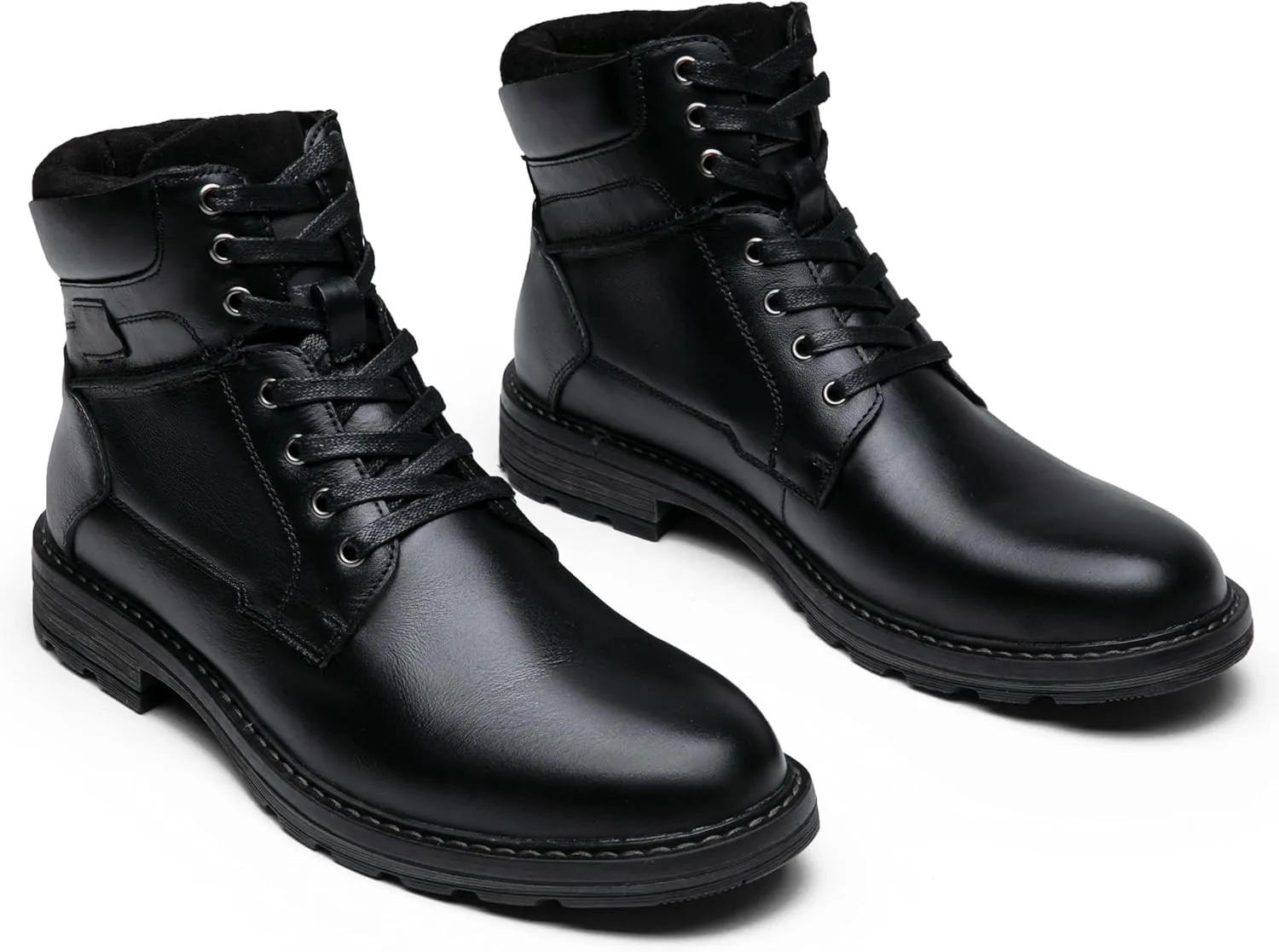 Jousen Mens Boots Casual Leather Boots for Men Chukka Fashion Men's Dress Boots