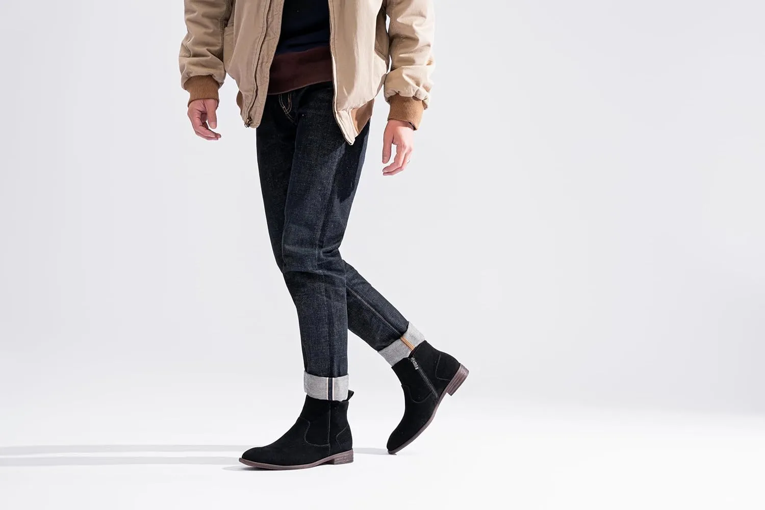 Jousen Men's Chelsea Boots Lightweight Casual Chukka Ankle Boots Classic Elastic Dress Boots For Men
