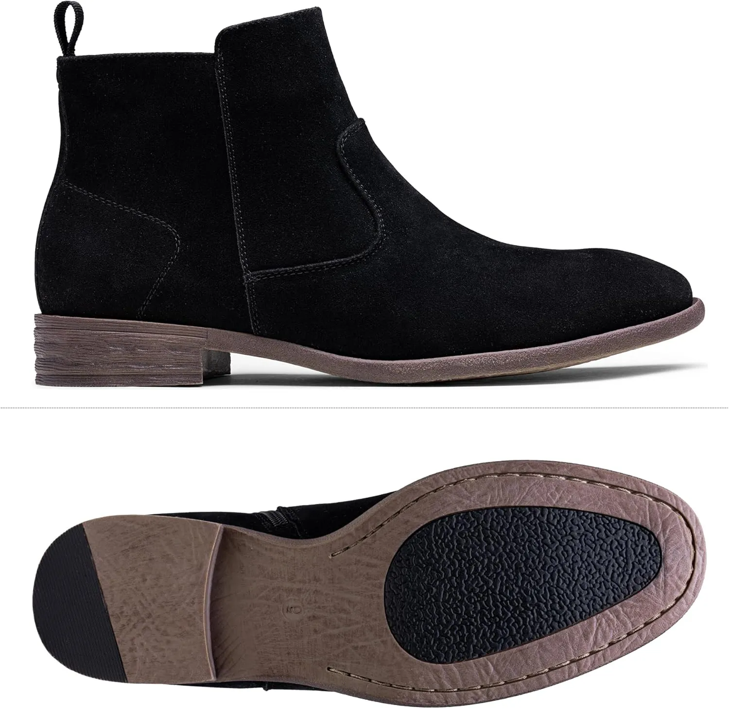 Jousen Men's Chelsea Boots Lightweight Casual Chukka Ankle Boots Classic Elastic Dress Boots For Men