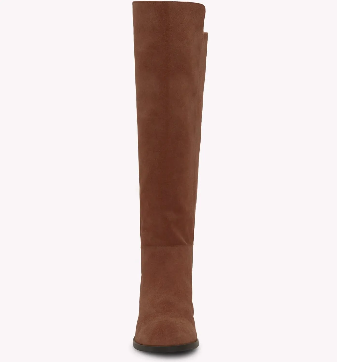 Juliet Holy Womens Knee High Boots Round Toe Chunky Block Heels Suede Fashion Winter Booties