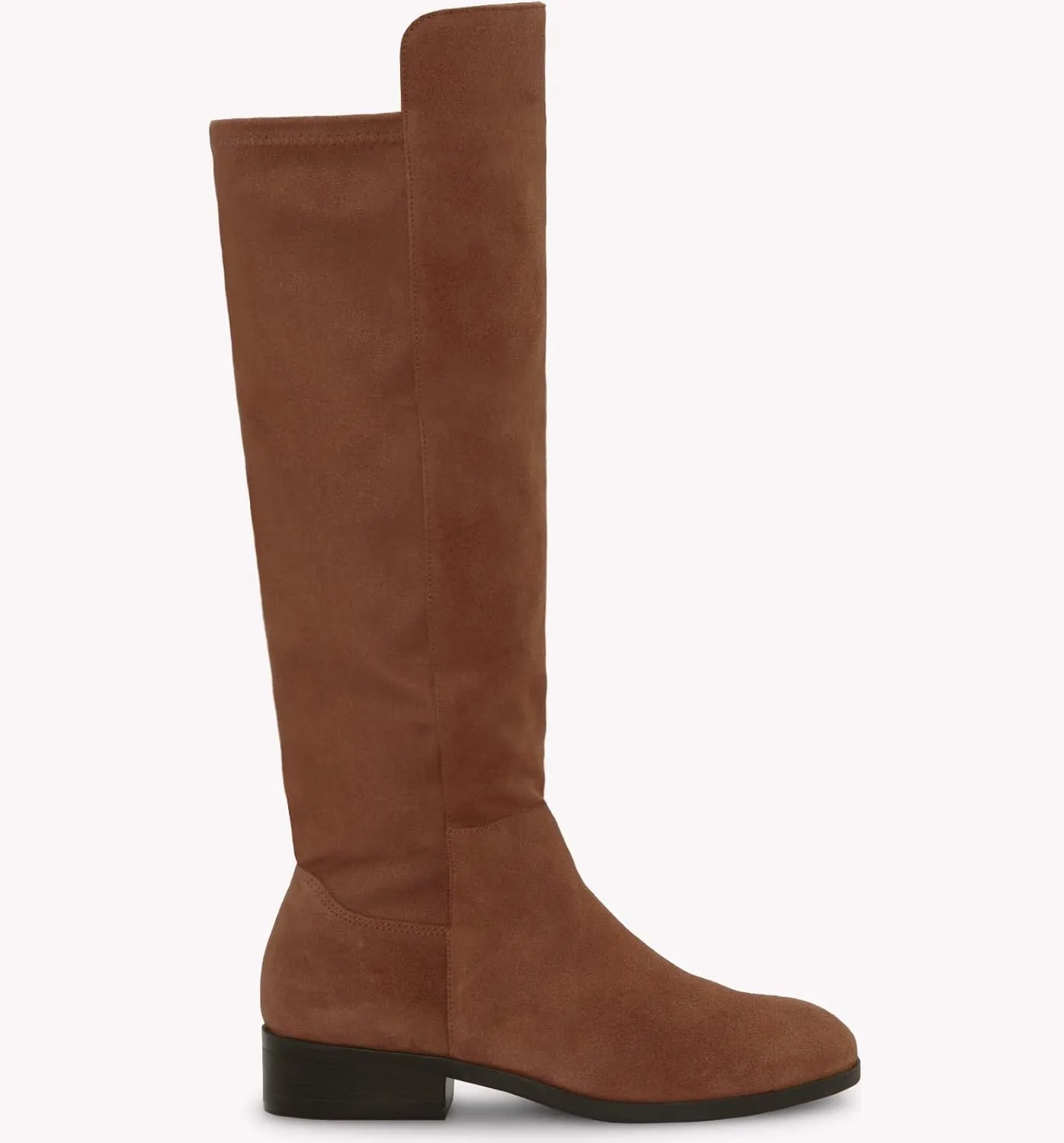 Juliet Holy Womens Knee High Boots Round Toe Chunky Block Heels Suede Fashion Winter Booties