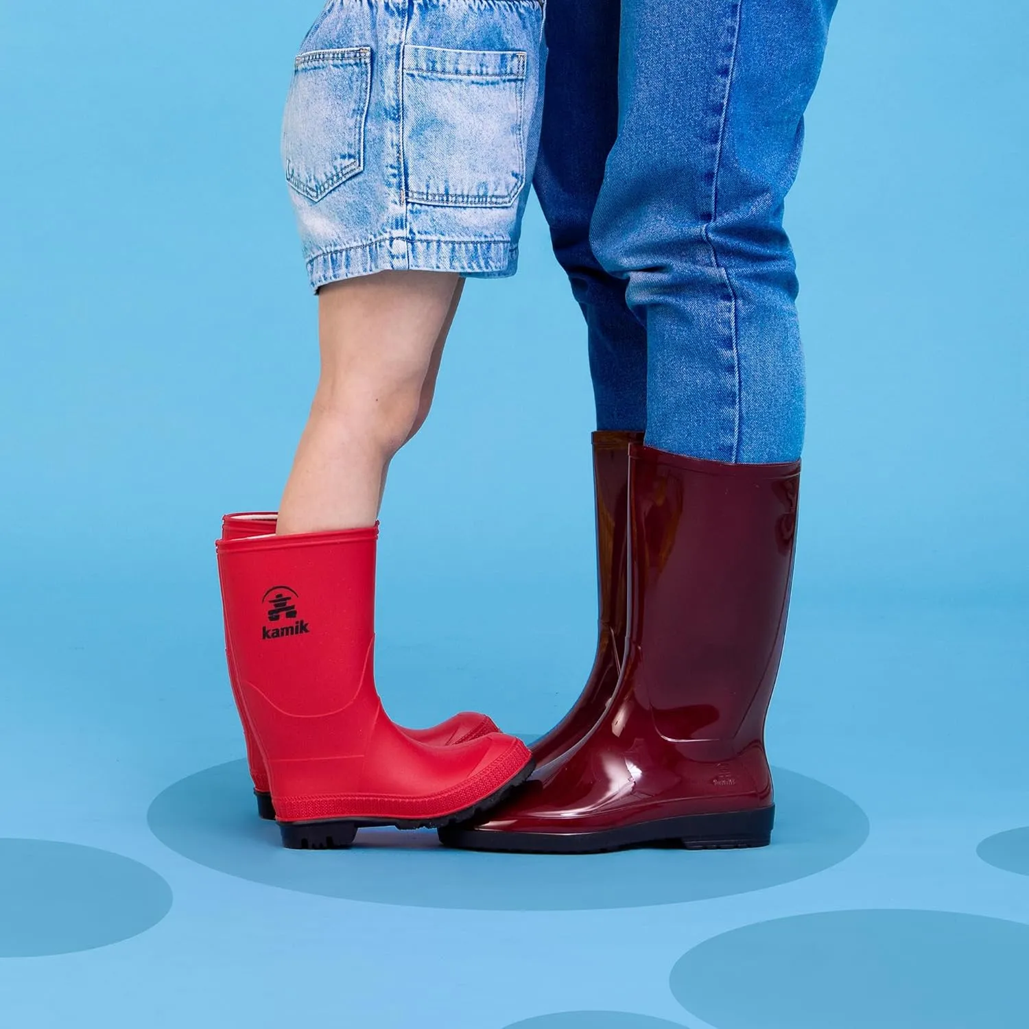 Kamik Kids Stomp Waterproof Rain Boots,Olive,