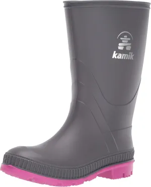 Kamik Kids Stomp Waterproof Rain Boots,Olive,
