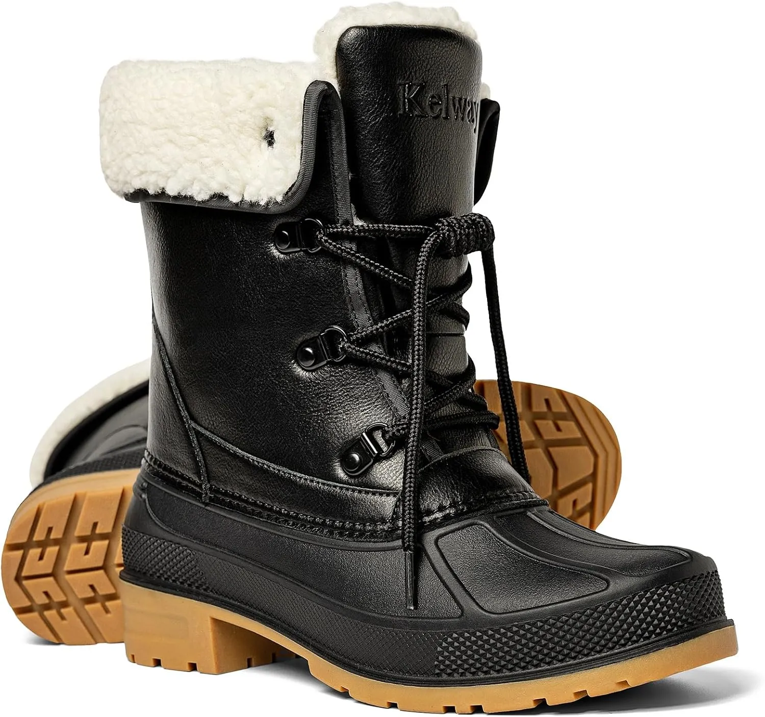 Kelway Snow Boots for Women Waterproof Insulated Warm Winter Shoes with Non-Slip Soles for Hiking Walking Camping