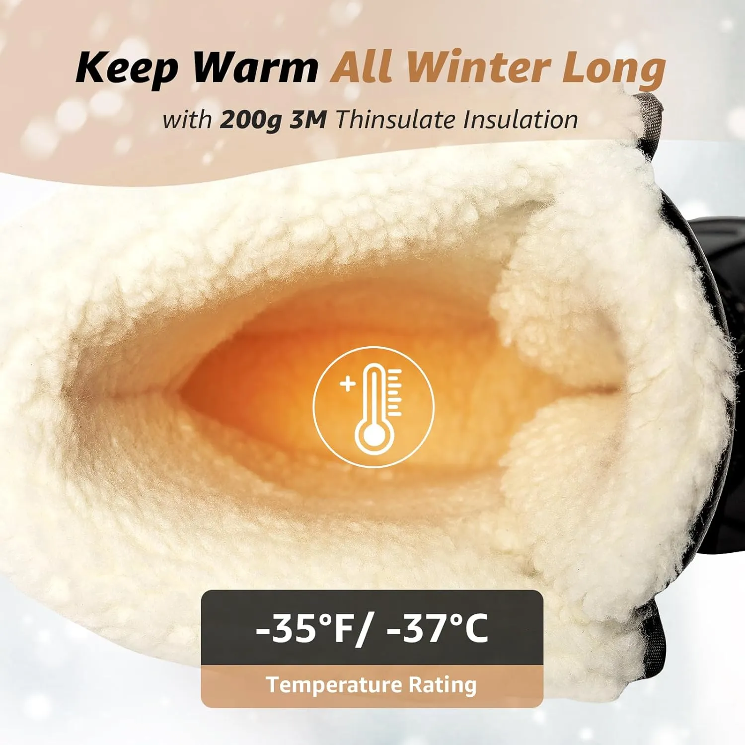 Kelway Snow Boots for Women Waterproof Insulated Warm Winter Shoes with Non-Slip Soles for Hiking Walking Camping