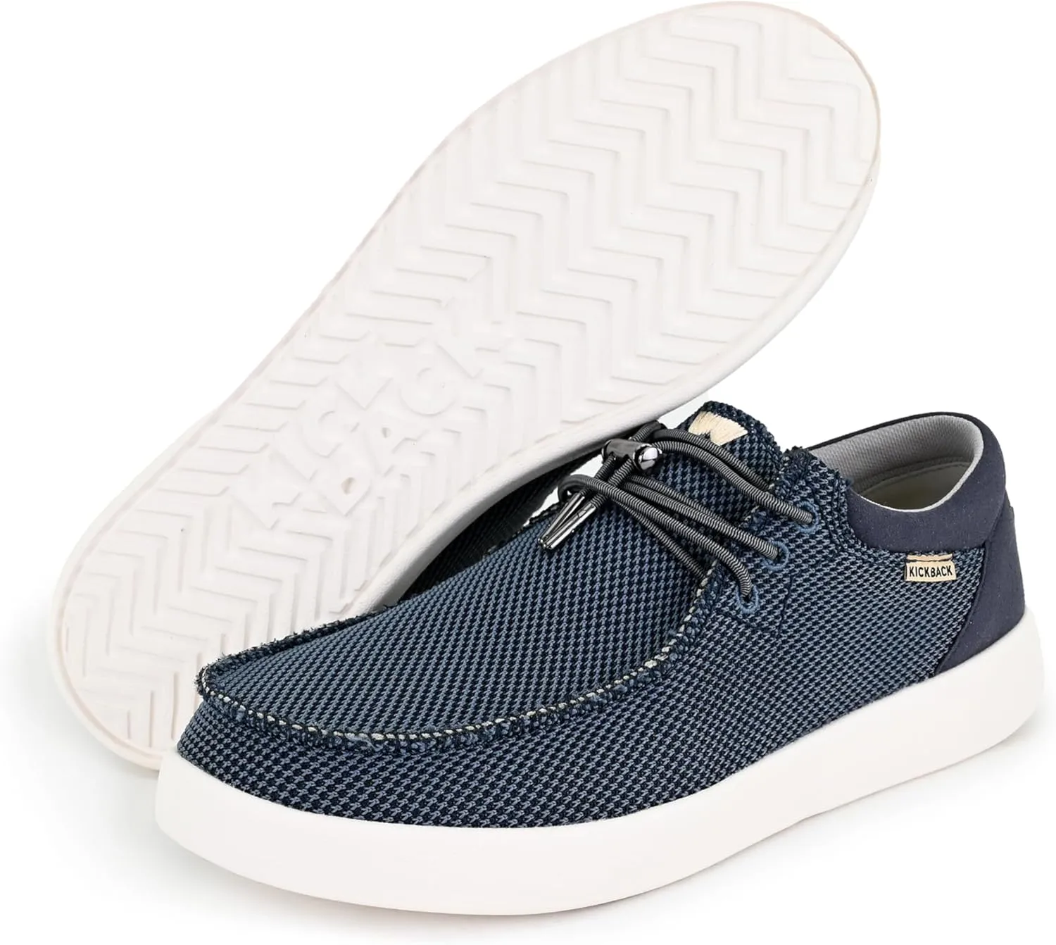 Kickback Haven Shoes - Men's Moccasins - Lightweight Lace Up Mens Smart Casual Shoes - All Day Comfort Mens Canvas Shoes - Men's Slip On Shoes