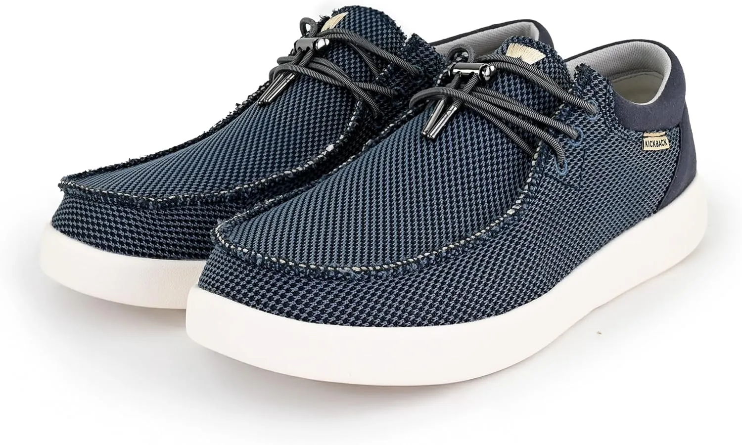Kickback Haven Shoes - Men's Moccasins - Lightweight Lace Up Mens Smart Casual Shoes - All Day Comfort Mens Canvas Shoes - Men's Slip On Shoes