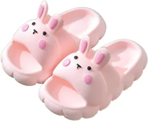 Kids Cloud Sandals Girls Cute Rabbit Slippers Indoor Outdoor Non Slip Cloud Slides Funny Bathroom Pillow Slipper