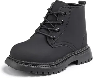 KIDSUN Toddler Boys Girls Boots Kids Work Boots Winter Snow Boots Lace Up Hiking Outdoor Boots (Toddler/little Kid)