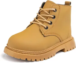 KIDSUN Toddler Boys Girls Boots Kids Work Boots Winter Snow Boots Lace Up Hiking Outdoor Boots (Toddler/little Kid)