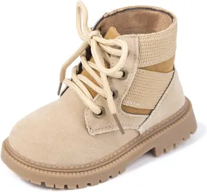 KIDSUN Toddler Boys Girls Boots Kids Work Boots Winter Snow Boots Lace Up Hiking Outdoor Boots (Toddler/little Kid)