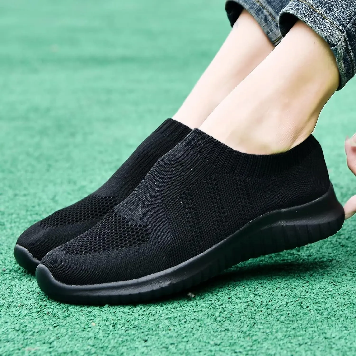 konhill Women's Walking Tennis Shoes - Lightweight Athletic Casual Gym Slip on Sneakers