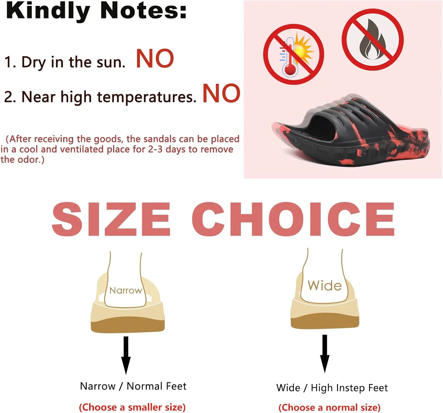 KuaiLu Mens Recovery Sandals Orthotic Thick Cushion Open Toe Sport Slides, Reduces Stress on Feet With Comfortable Plantar Fasciitis, Joints & Back Post-Exercise
