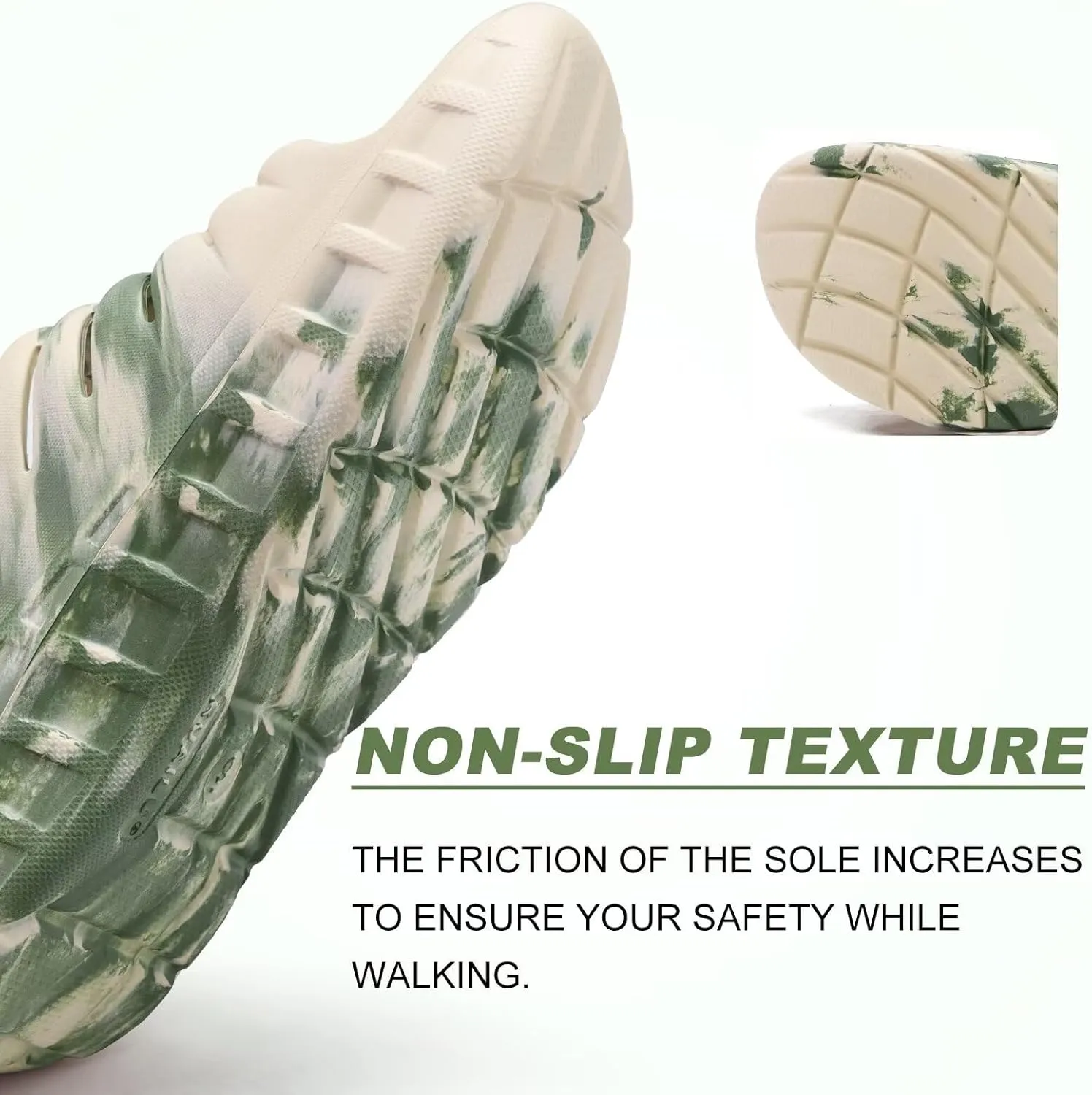 KuaiLu Mens Recovery Sandals Orthotic Thick Cushion Open Toe Sport Slides, Reduces Stress on Feet With Comfortable Plantar Fasciitis, Joints & Back Post-Exercise