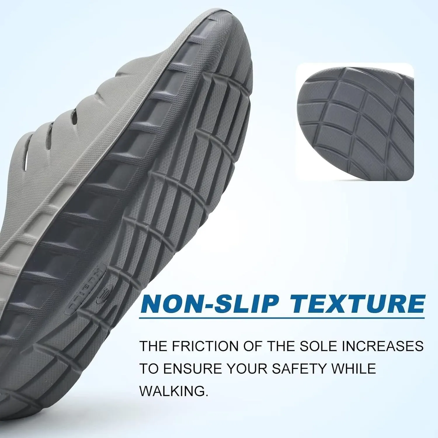 KuaiLu Mens Recovery Sandals Orthotic Thick Cushion Open Toe Sport Slides, Reduces Stress on Feet With Comfortable Plantar Fasciitis, Joints & Back Post-Exercise