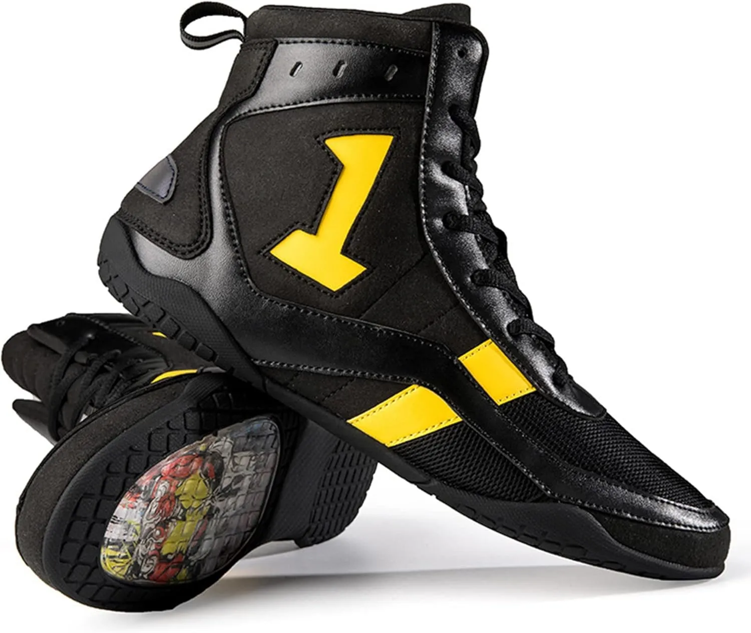 Laides Boxing Shoes, Professional Wrestling Shoes Female Kickboxing Sparring Trainers Breathable Bodybuilding Boots