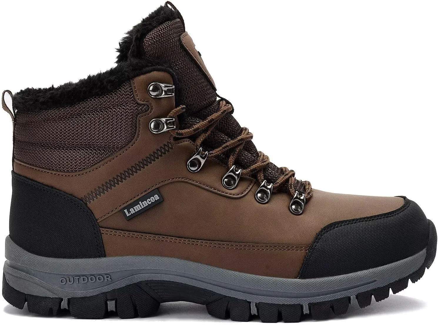 Lamincoa Mens Snow Boots Water Resistant Hiking Boots for Men Non-slip Winter Outdoor Warm Comfort Camping Backpacking Shoe
