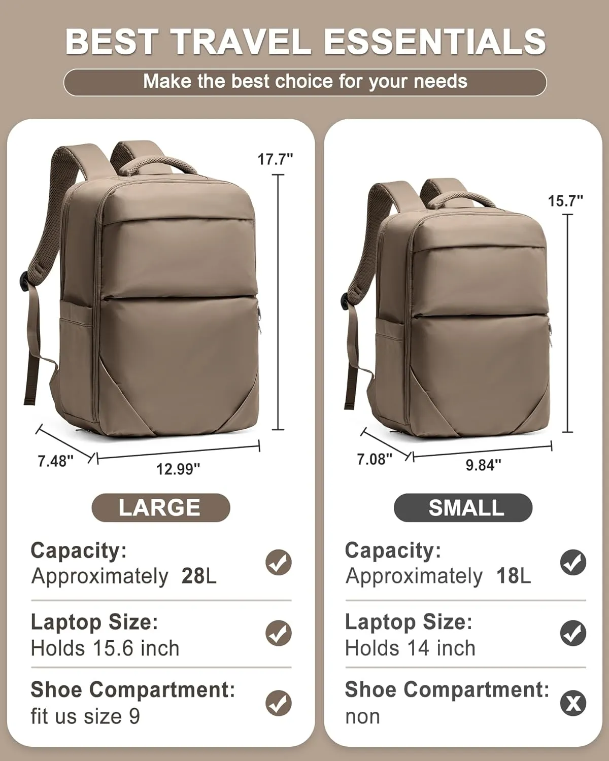 Large Travel Backpack Carry On Flight Approved Carry On Backpack For Women Airplanes Backpack For Travel Backpacks