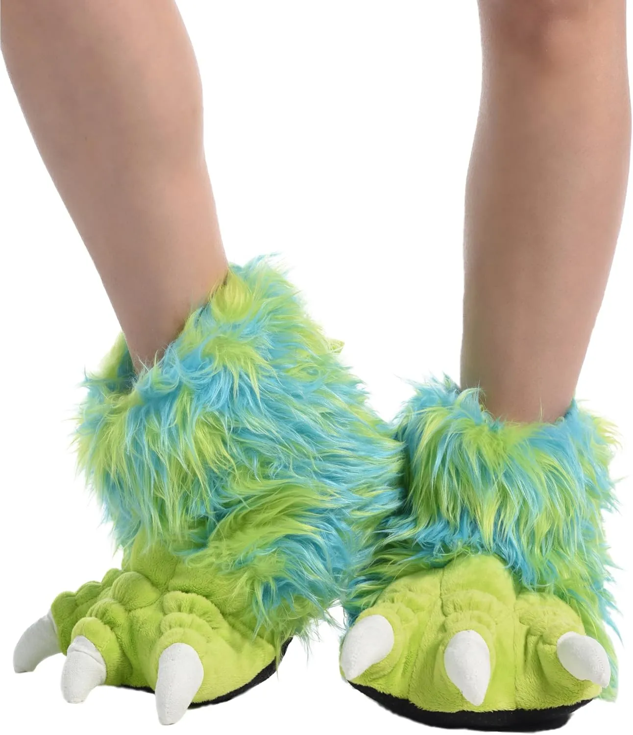 Lazy One Animal Paw Slippers for Kids and Adults, Fun Costume for Kids, Cozy Furry Slippers