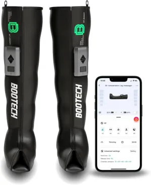 Leg Compression Recovery Boots for Circulation, Cordless Air Compression Therapy System Rechargeable Massage with 5 Modes, 5 Air Chambers, 4H Battery Life with Automatic Deflation Technology