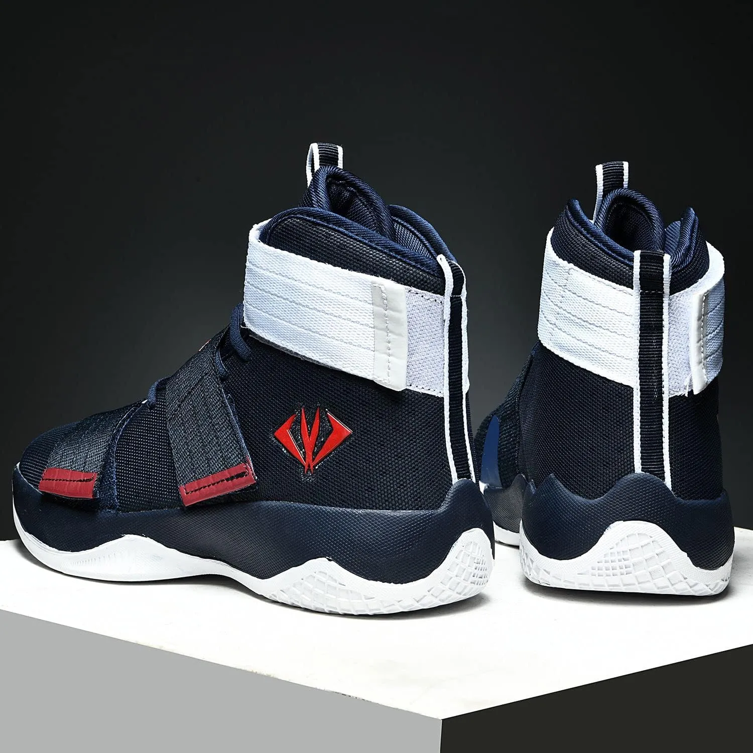 MAUGELY Men's Women's Breathable Basketball Shoes Students Sports Causal Outdoor Non-Slip Sneakers for Couple