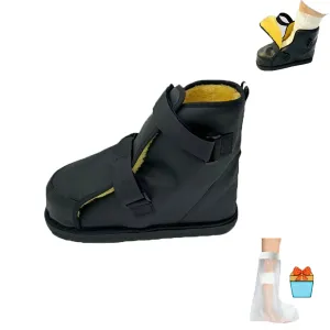 Medical boots, post-operative shoes, adjustable walking shoes orthopedic boots for foot or toe fractures, bunions or hammer toes, regardless of left or right foot(leather-M)