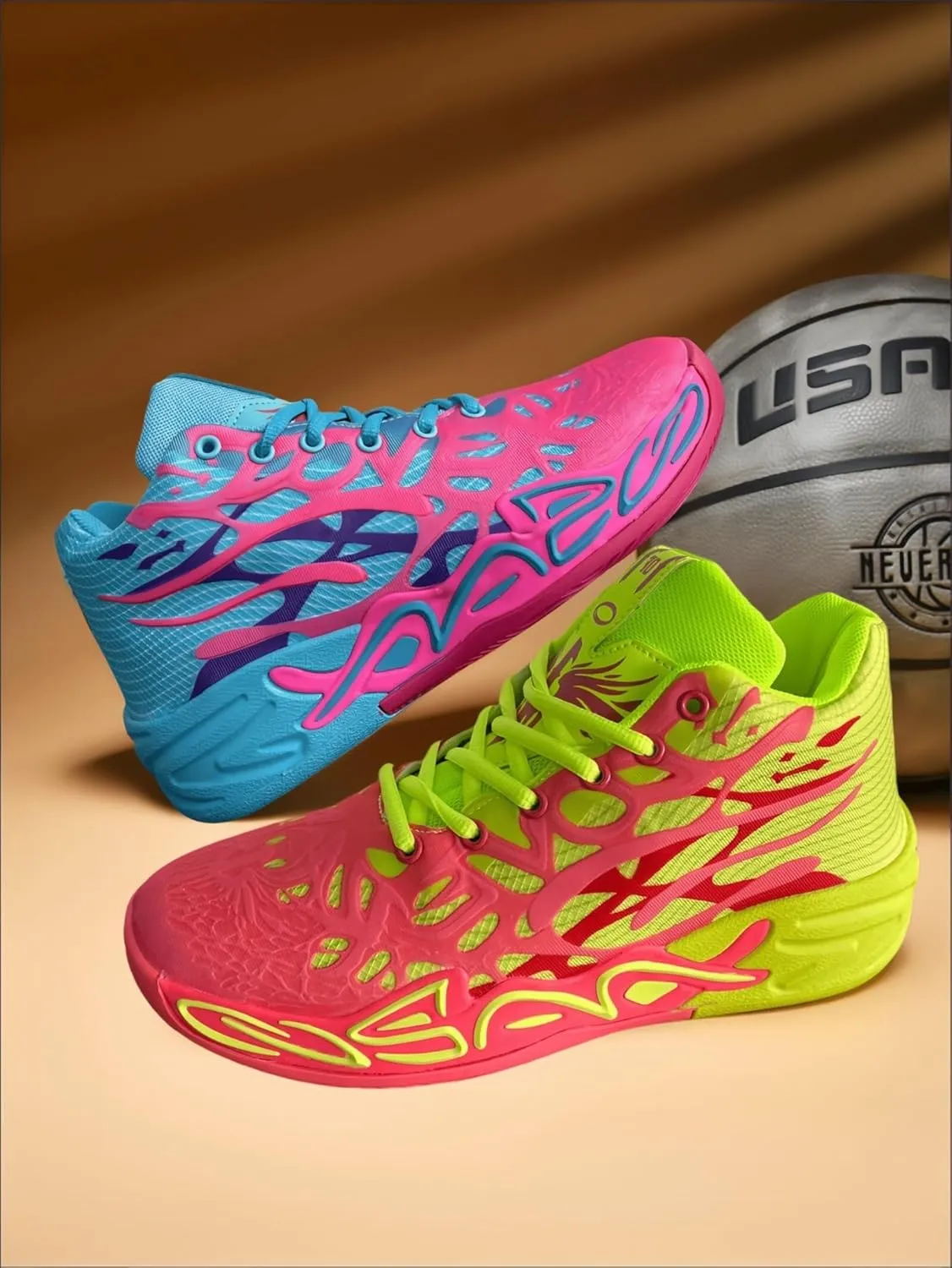 Men's Anti Slip Sports Shoes are Breathable Wear-Resistant Shock-Absorbing Rebound Basketball Boots