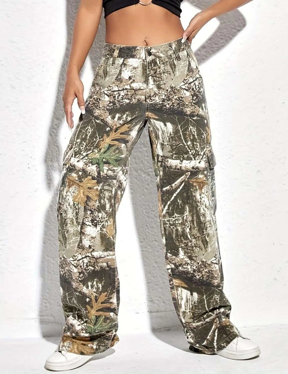 Mens Camo Cargo Pants Y2k Hip Hop Jeans Baggy Army Joggers Sweatpants Camouflage Pants Streetwear