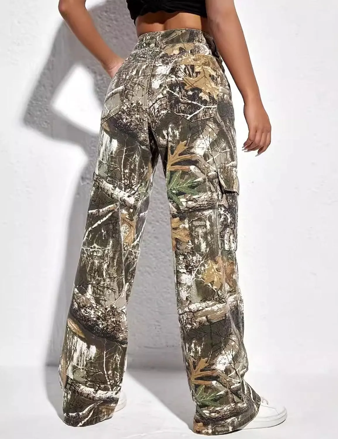 Mens Camo Cargo Pants Y2k Hip Hop Jeans Baggy Army Joggers Sweatpants Camouflage Pants Streetwear