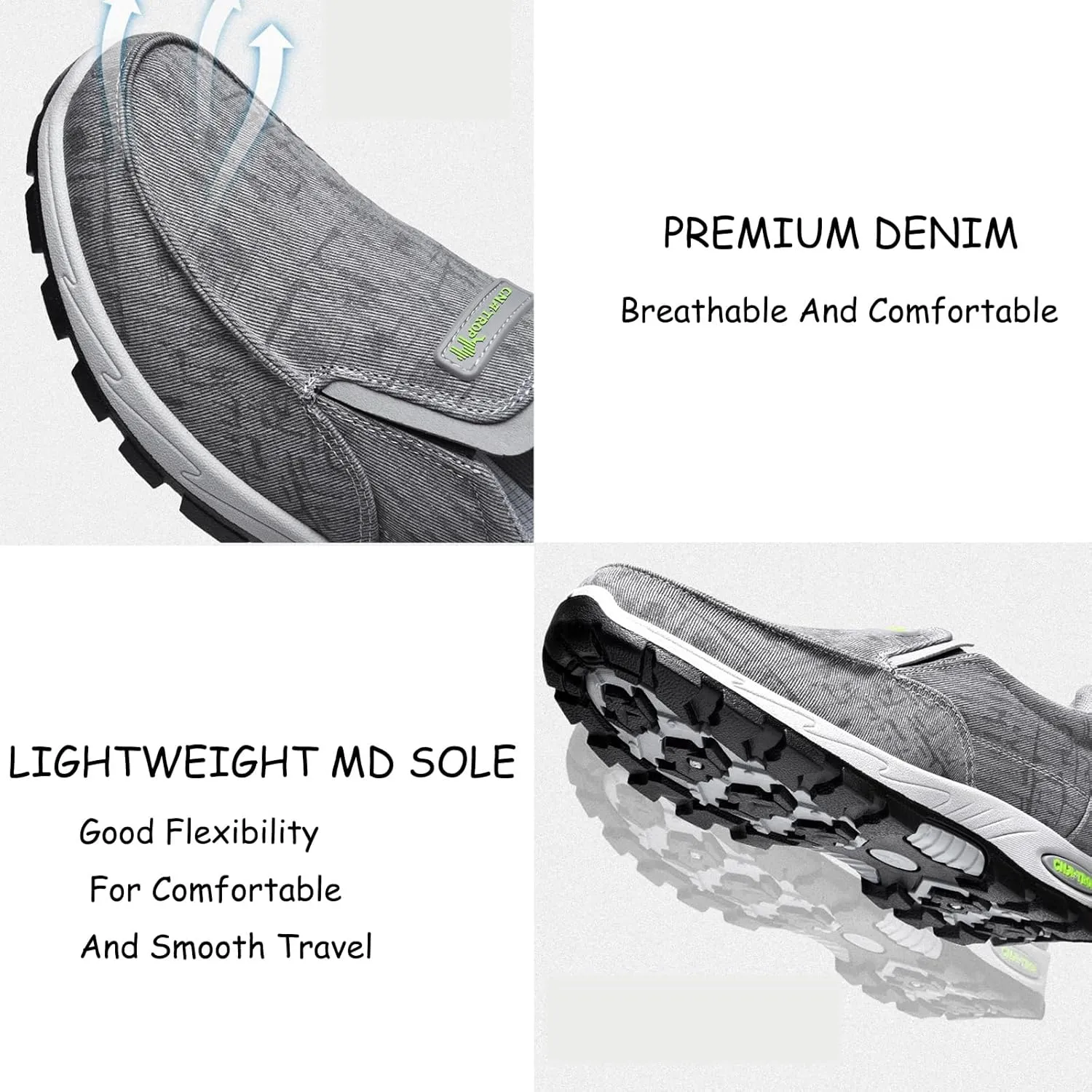 Men's Canvas Comfortable Breathable Orthopedic Loafers Casual Lightweight Slip-On Dad Walking Boat Shoes Outdoor Non-Slip Hiking Sneaker.