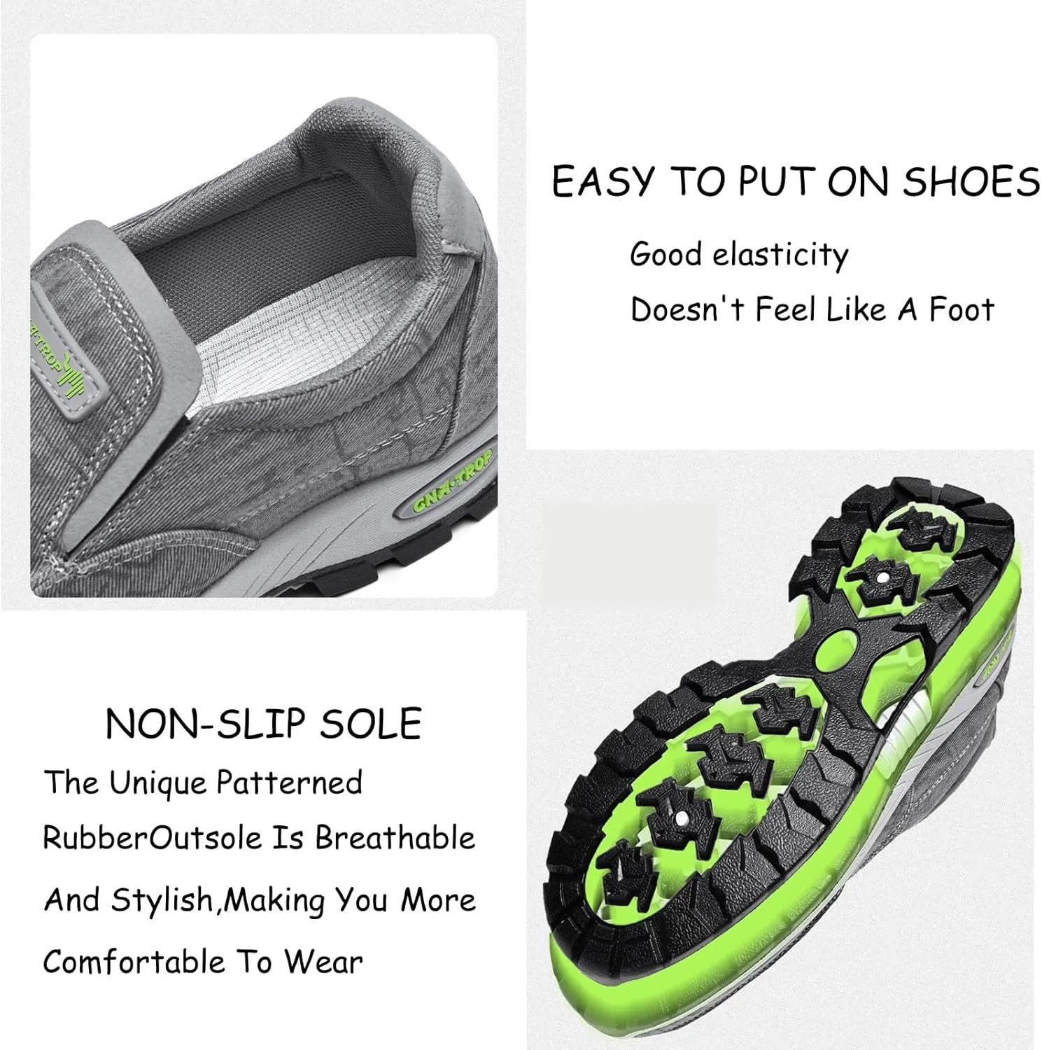 Men's Canvas Comfortable Breathable Orthopedic Loafers Casual Lightweight Slip-On Dad Walking Boat Shoes Outdoor Non-Slip Hiking Sneaker.