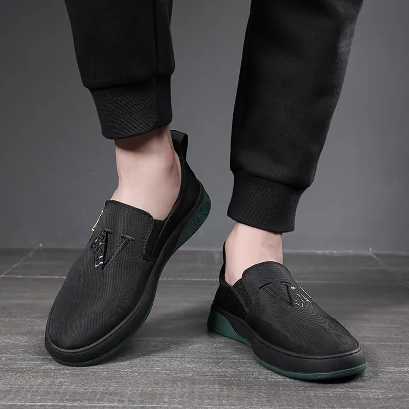 Men's Contemporary Loafers with Elastic Inserts, Memory Foam Insole Technology, Lightweight Construction for All-Day Walking Comfort
